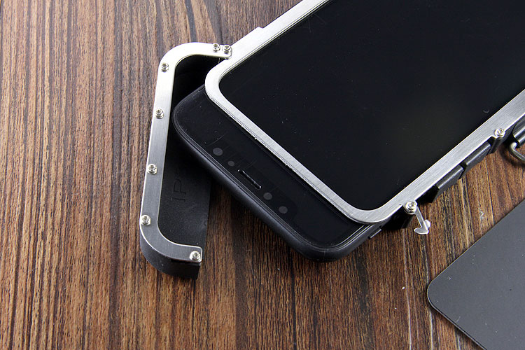Armor King Iron Man Luxury Shockproof Stainless Steel Aluminum Metal Flip Case Cover for Apple iPhone X