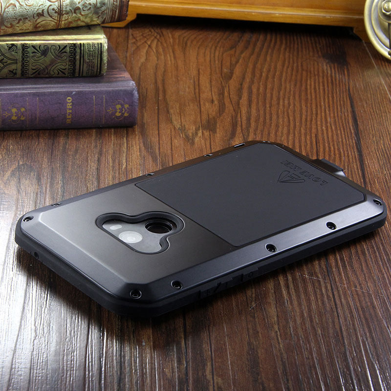 LOVE MEI Powerful Water Resistant Shockproof Dust/Dirt/Snow Proof Aluminum Metal Outdoor Gorilla Glass Heavy Duty Case Cover for Xiaomi Mi MIX 2