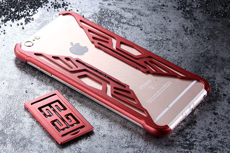 iy Metror Butterfly Aluminum Shell Shockproof Aerospace Metal Case Cover with Kickstand for iPhone 6S Plus & iPhone 6S