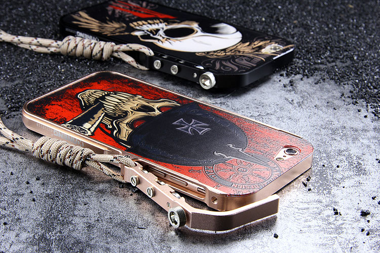 KANENG Mechanical Arm Trigger Aluminum Bumper Metal Frame Cameo PC Back Case Cover for Apple iPhone 6S/6 & iPhone 6S Plus