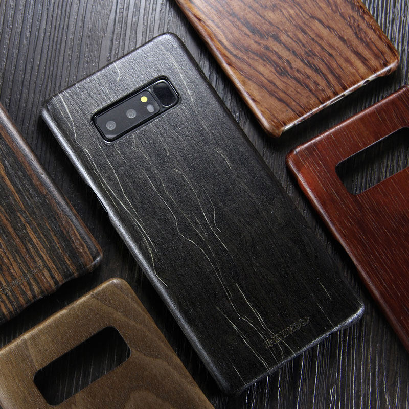 SHOWKOO Kevlar Natural Wood Ultra Slim Case Cover for Samsung Galaxy Note 8
