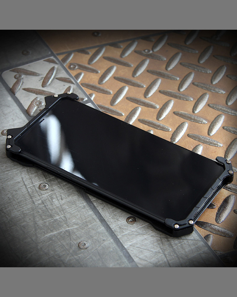 R-Just Batman Shockproof Aluminum Shell Metal Case with Custom Batarang Stent for OPPO R15 & OPPO R15 Dream Mirror Edition