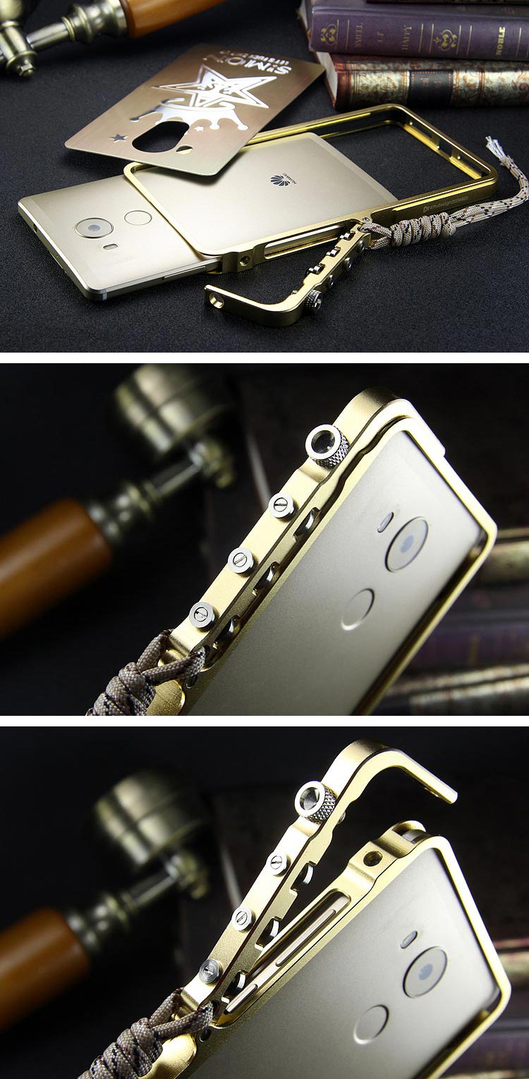 SIMON Mechanical Arm Trigger Aluminum Alloy Metal Bumper Outdoor Case Cover for Huawei Mate 8