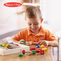 LAmerican MelssaDoug boxed building set building block assembly toys educational childrens building block toys