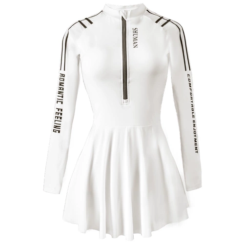 Купальник, спортивная юбка, по фигуре, защита от солнца, премиум класс