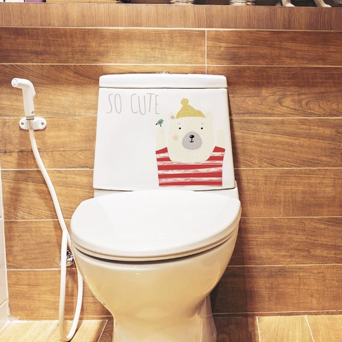 Туалет, креативные наклейки, мультяшная милая водонепроницаемая наклейка