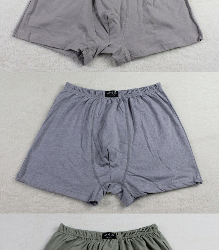 Quần lót nam bằng vải cotton trung niên Bố cộng với phân bón để tăng quần lót boxer Góc cao bằng phẳng quan sip goi cam