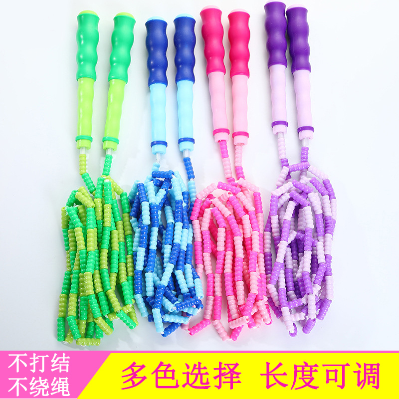 Bamboo Festival Jump Rope Children's Figure Sports Nursery School Adjustable Beginner Professional Rope Adult Fitness Bamboo Knuckle Rope