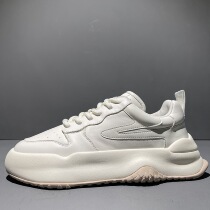 European Station Spring New Products Tide Shoes Heightening Thick Bottom Individuality Small White Shoes Mens Board Shoes Ins Superfire Genuine Leather Pine Pastry Shoes