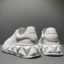 European and American Chauffles spring New products Head layer Bull Leather Bag Bottom Heightening Thick Bottom Personality Mckun Petty White Shoes Mens Casual Board Shoes