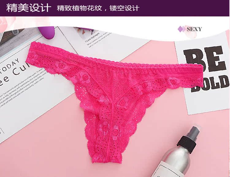 4 món quà hộp Nhật Bản vải ren Nhật Bản trong suốt rỗng thật hông thấp eo cotton nữ quần lót su nam
