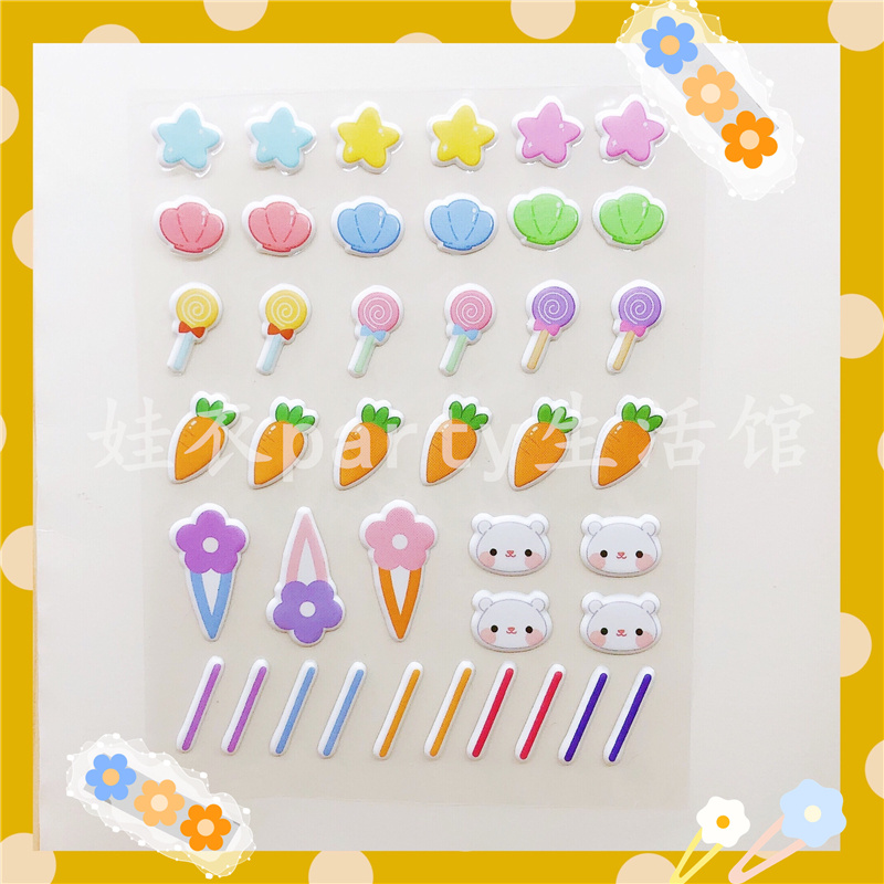 Spot va made with a sticker 15cm20cm homemade with a bubble adhesive hair clip and a doll accessories with accessories cotton doll accessories