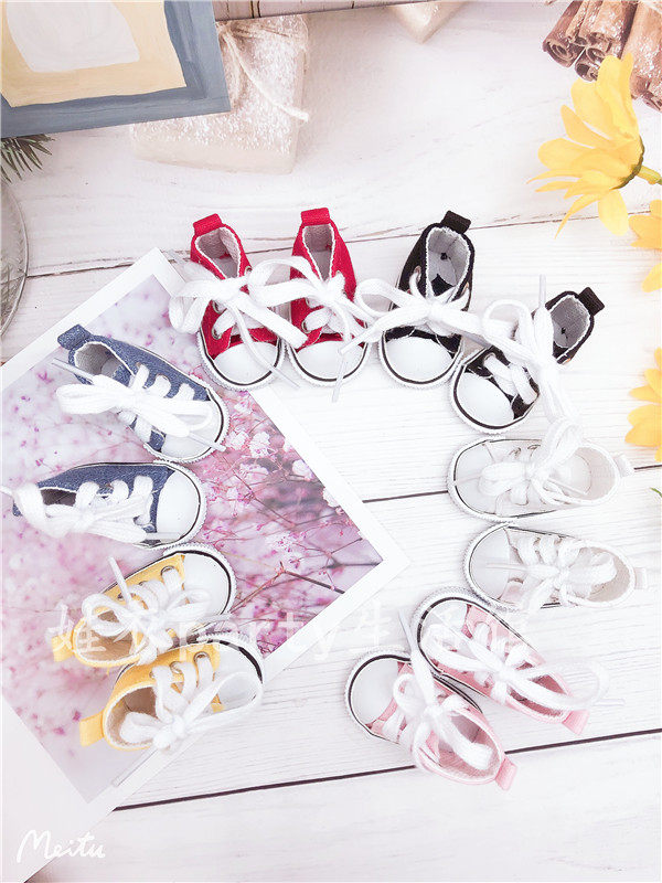 Spot baby shoes baby shoes 20cmBTS doll accessories 20cm doll 15cm doll color canvas shoes