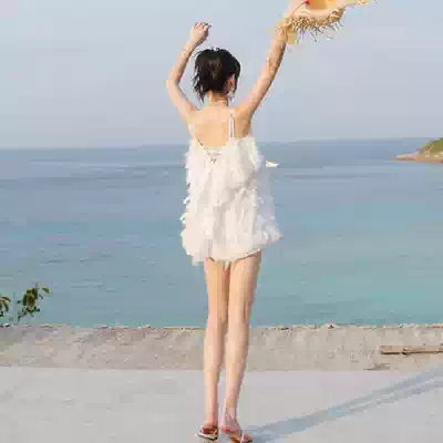 Net red small breasts gather sexy cute Japanese blouse bikini three-piece hot spring conservative swimsuit female student