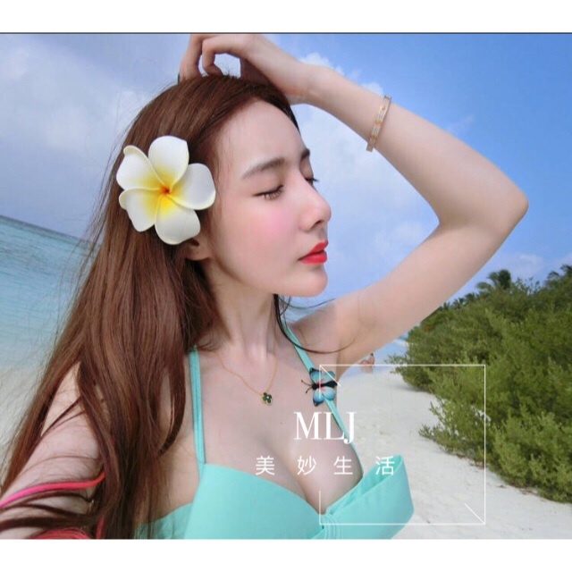 Internet celebrity same style Frangipani hairpin hair ornament Thanksgiving back Frangipani hair ornament