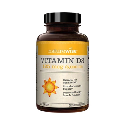 Naturewise5000iu活性25羟维生素d3维他命d备d孕妇阳光瓶vitamind