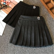 girls' skirt pleated skirt autumn 2022 new children's all match short skirt spring autumn girls' college style skirt