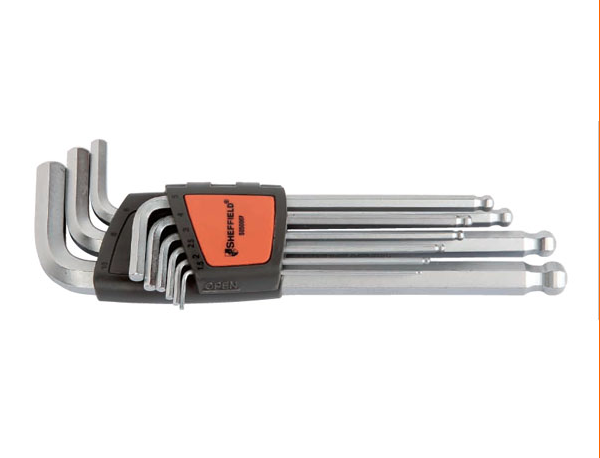 Steel shield S050007 S050011 9 pieces inner hexagon wrench suit public system lengthened ball head