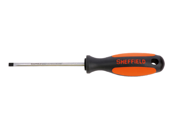Steel shield SHEFFIELD two-tone handle parallel straight head screw driver screwdriver screw driver S056401-S056420