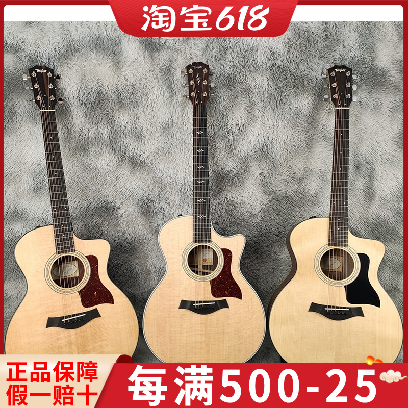 Taylor Taylor 114 214ce 314 414 224 ce R K full veneer ballad electric box wooden guitar