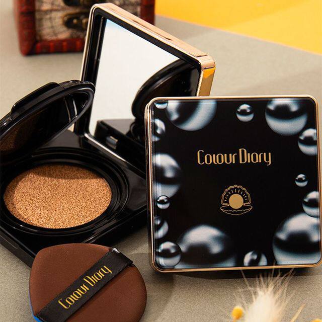 Color Diary air cushion cc cream nude makeup Moisturizing Black Pearl Powder Bottom Liquid Bb Cream Control Oil Lasting bright complexion
