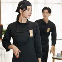 Комплект, черный лонгслив, фартук