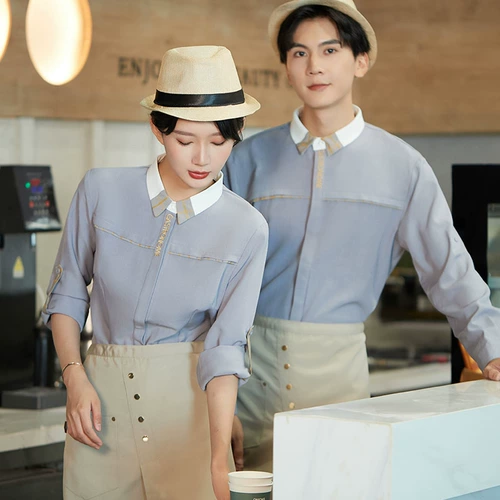 Кофейный комбинезон, рубашка, униформа для работы