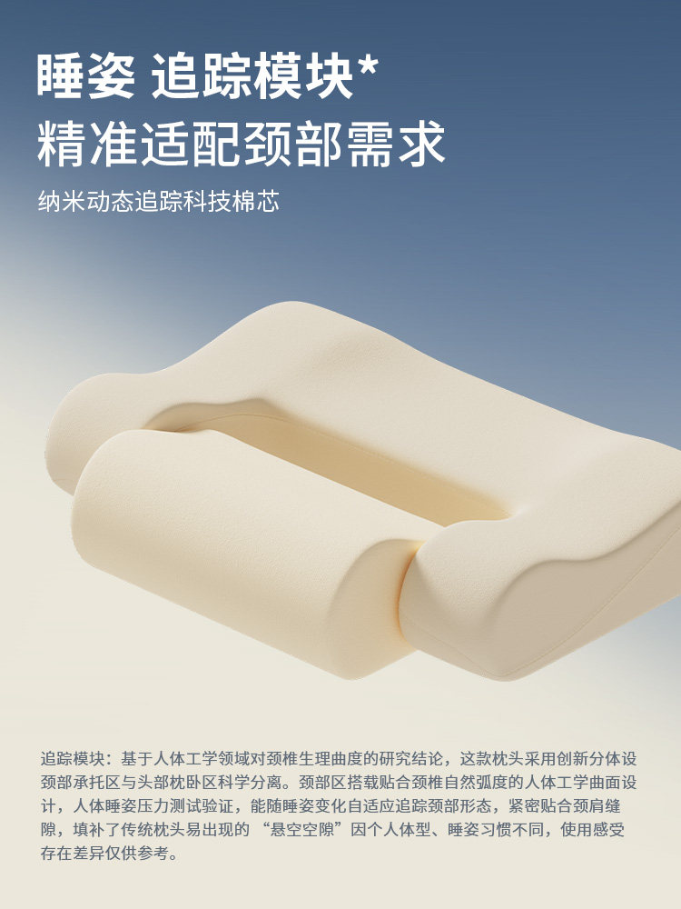 Nila Cervical Spine Support Sleep Pillow for Adults, a Pair of Anti-Arch Traction Slow Rebound Non-Collapse High and Low Sleeping Pillows