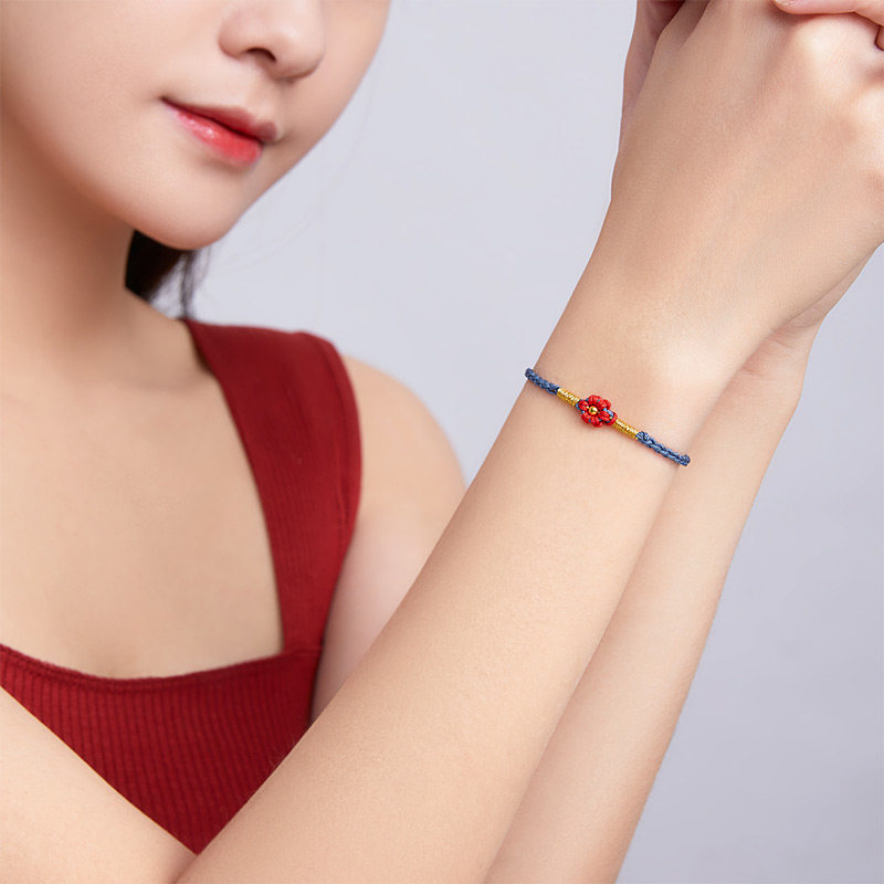 周六福 黄金转运珠手链 多重优惠折后￥119包邮 多款可选