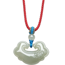 Saturday blessing jewelry jade pendant for men and women Hetian jade sapphire Ruyi jade pendant pendant for Chinese Valentines Day gift