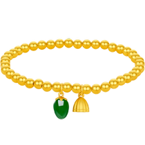 Saturday Blessing Jewelry Gold Gold Inlaid Jade Bracelet Hetian Jasper Lotus Bracelet Hand Accessories Chinese Valentines Day Gift