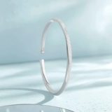 Серебряный браслет, простой и элегантный дизайн, подарок на день рождения