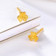 Saturday Fortune Jewelry Gold Earrings Women's Earrings Small Gold Flower Earrings Priced Pure Gold Jewelry Official Flagship Store Authentic