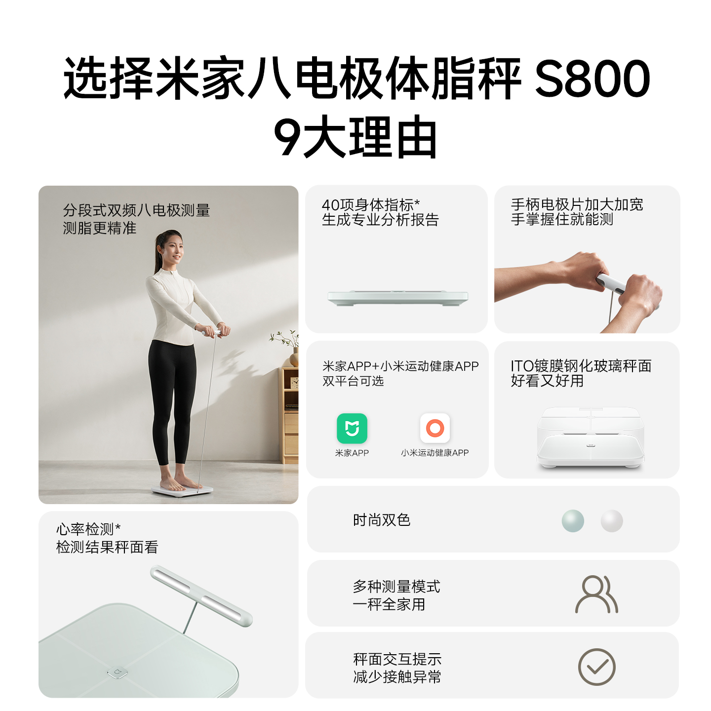 小米米家八电极体脂秤S800：精准塑形的秘密武器