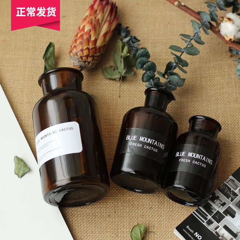 In Jane European wind - dry glass vase cafe store set up to shoot the literary vase