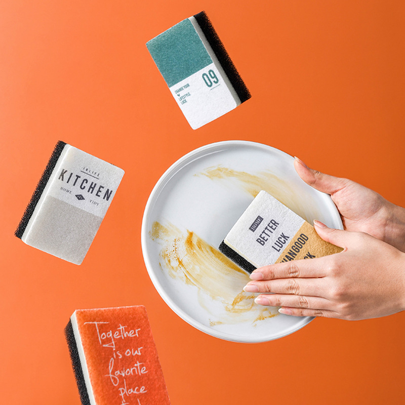 Home practical dishwashing sponge cleaning cloth Cleaning brush pot non-stick rapeseed melon cloth Dishwashing cloth Kitchen rag