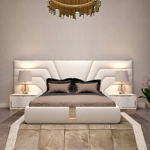 Большая кровать 3 метра Негабаритная кровать с твердым деревом кровати 2,2*.