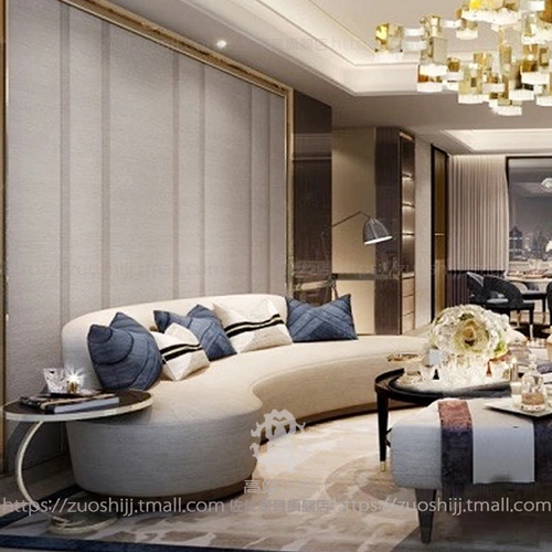 Гонконг -стиль минималистский многопользовательский диван многопользовательский диван