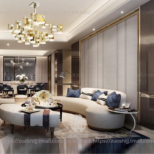 Гонконг -стиль минималистский многопользовательский диван многопользовательский диван