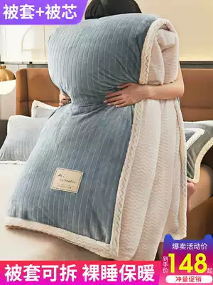 Winter, Winter, lamb, cotton quilt, Winter, thick, warm, 10kg quilt, a complete set of soybean quilts