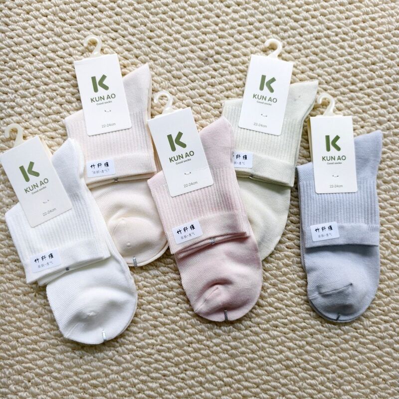 Kunao Bamboo Fiber Thin Socks, Breathable Mesh, Solid Color, Mid-Calf, Summer Ultra-Thin, Anti-Odor, Unisex Socks, Integrated Weaving Kunao Bamboo Fiber Thin Socks, Breathable Mesh, Solid Color, Mid-Calf, Summer Ultra-Thin, Anti-Odor, Unisex Socks, Integrated Weaving