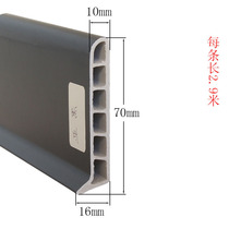 New self-loading skirting pvc plastic imperméable wood-plastic base wire free of nail protection wall panel wood finish