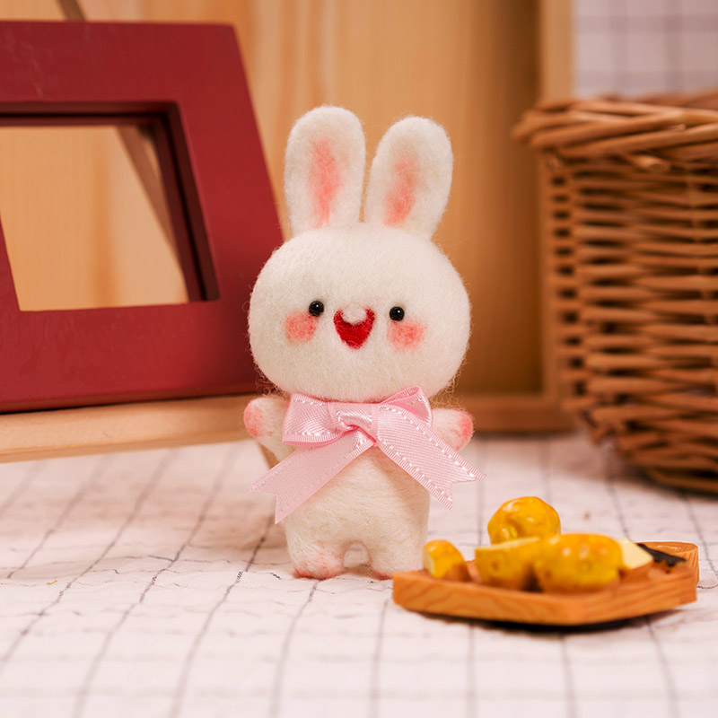 Wool felt wool felt diy material bag for couples handmade birthday gift doll pendant rabbit rabbit