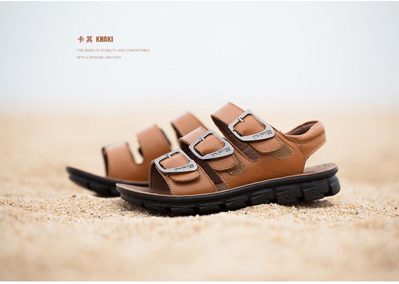 Sandales enfants en cuir orteil suture de voiture pour été - semelle caoutchouc - Ref 1053438 Image 57