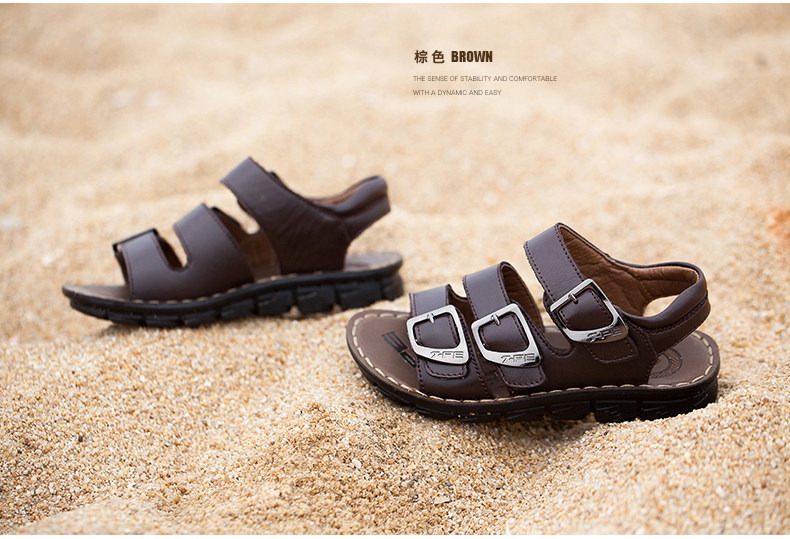 Sandales enfants en cuir orteil suture de voiture pour été - semelle caoutchouc - Ref 1053438 Image 59