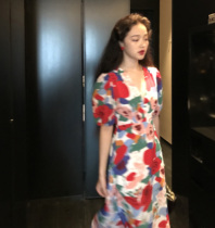 Big code Women in early spring French style Balloon Skirt 2021 new Summer Fat mm Frosty Wind Superior Sensational Dress Dress