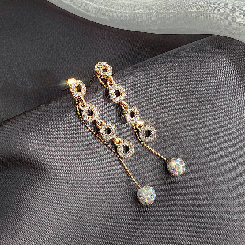 Earrings 2021 new fashion Korean temperament tassel long version earrings female net red ins cold wind ear jewelry summer