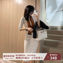 Summer temperament socialite dress female high sense noble high-end heavy industry high-end European goddess fan summer skirt