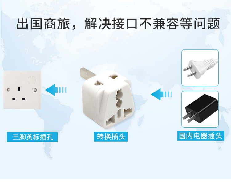 Port version travel conversion plug one-to-two-English-standard three-foot English gauge radio source multifunction socket-Taobao