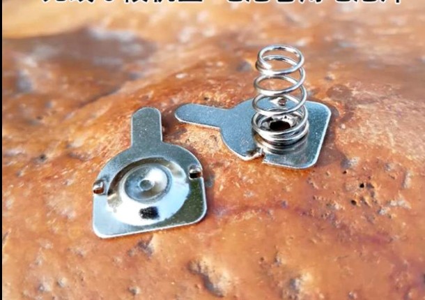 Microphone Special Battery Compartment Rack Battery Sheet Spring Battery Contact Sheet Galvanize Iron Sheet Mike Battery Slang Yellow Sheet